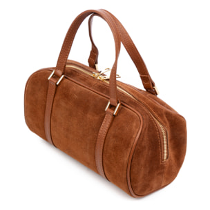 Barzio Bolso Tote Mujer.Piel auténtica Gamuza