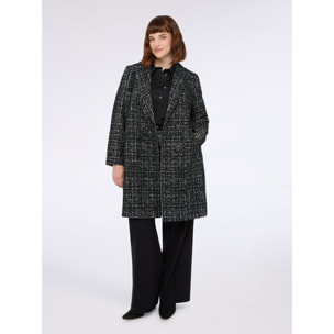 Fiorella Rubino - Cappotto tessuto bouclé in misto lana - Nero
