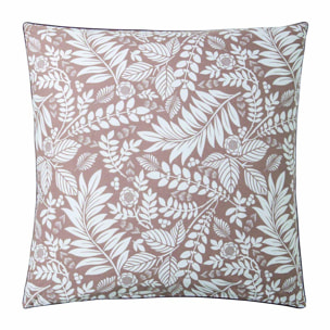 Taie d'oreiller imprimée en percale de coton, L'ILE ROUSSE, Marron Ambre