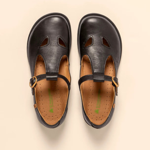 Zapatos N5873 SOFT NAPPA BLACK/ ARENISCA color Black