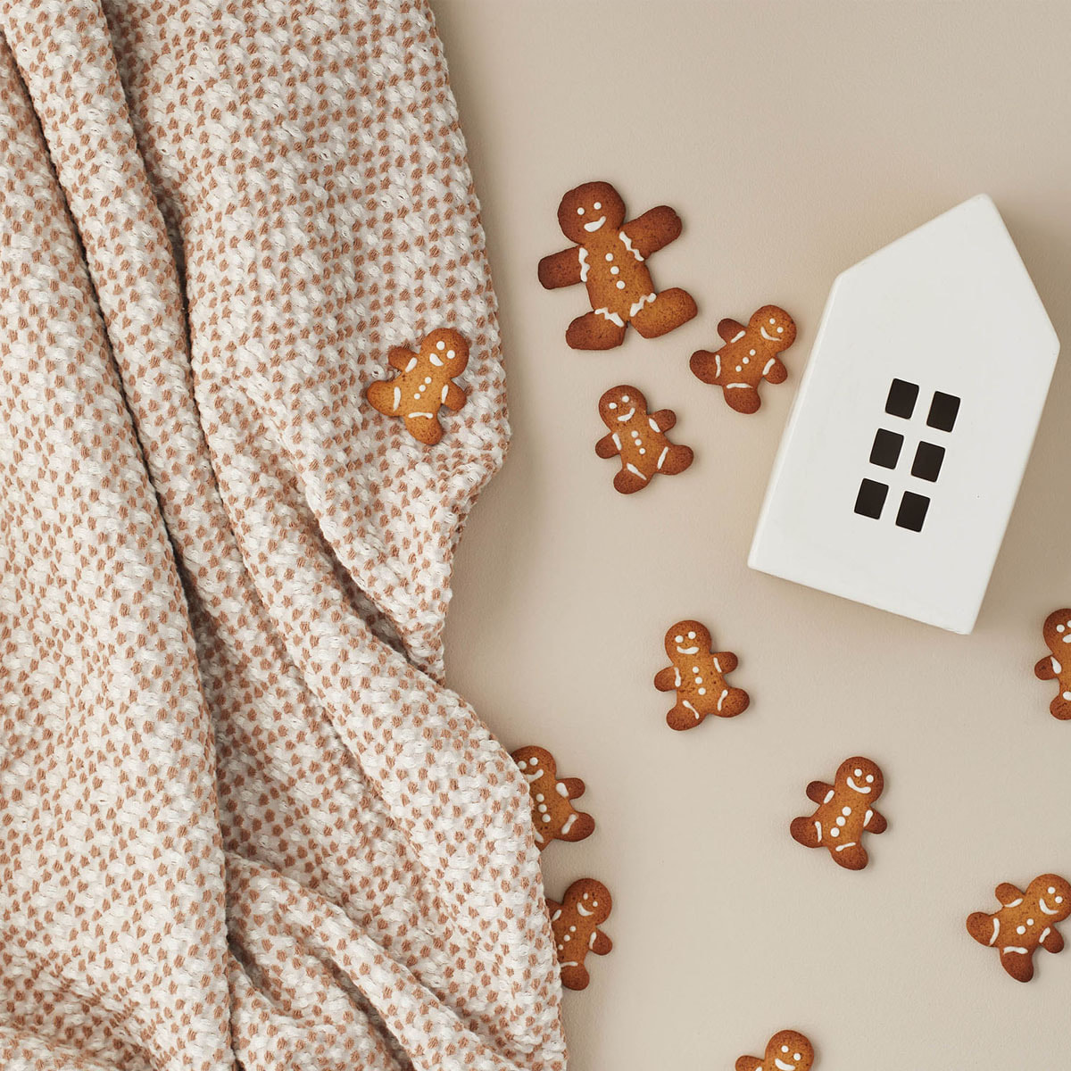 Couvre lit en coton tissé, MIRAGE, Beige