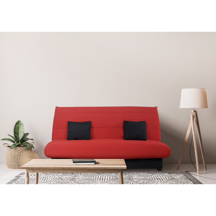 Banquette Clic clac SALMA 130 x 190, pearl rouge