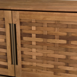 ALIDA - Buffet en bois de teck recyclé 2 portes