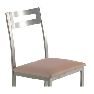 Set de 4 sillas – Polipiel y metal