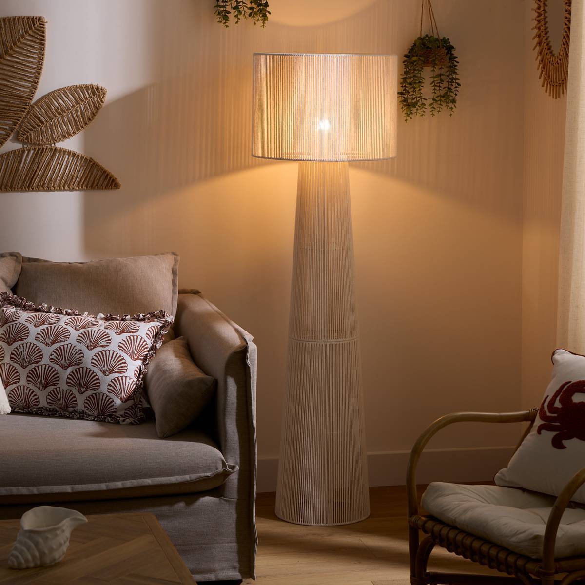 Lampadaire Adria blanc H145cm