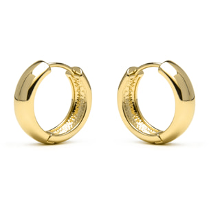 Pendientes de 22mm de diámetro acabado oro amarillo de 18k
