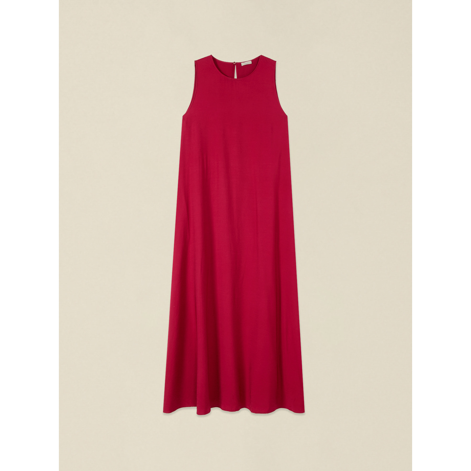 Oltre - Vestido largo mezcla viscosa - Rojo