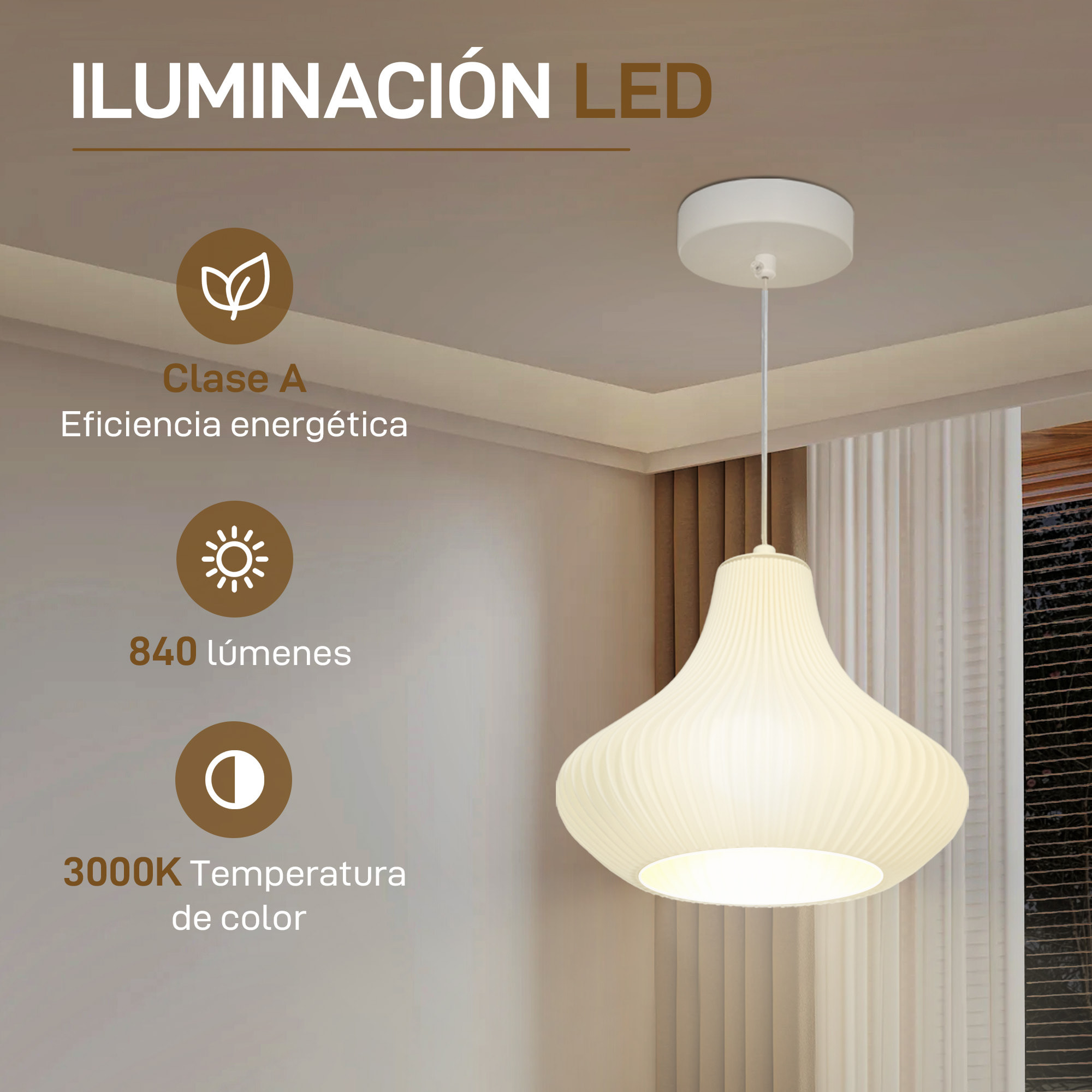 Lámpara Colgante Moderna Lámpara de Techo E27 con Pantalla de Impresión 3D Iluminación para Comedor Cocina Salón Bar Restaurante Blanco