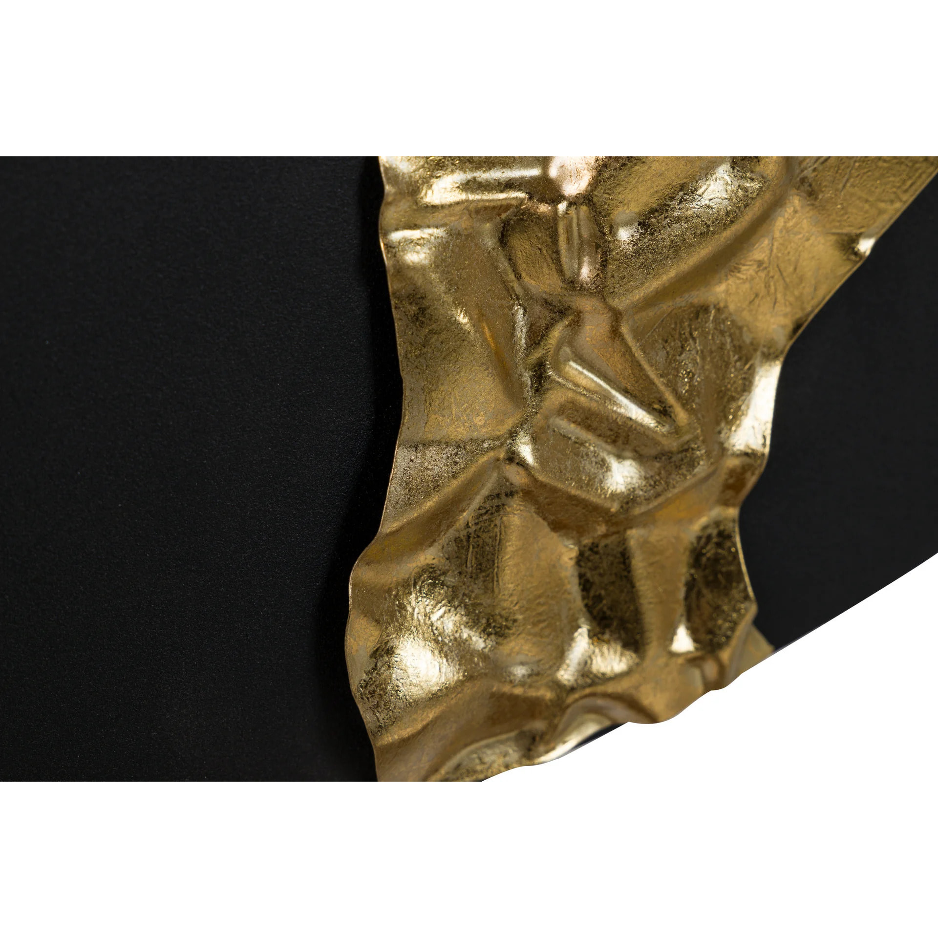 Espejo Metal Redondo Negro Dorado 70x3x70 Cm