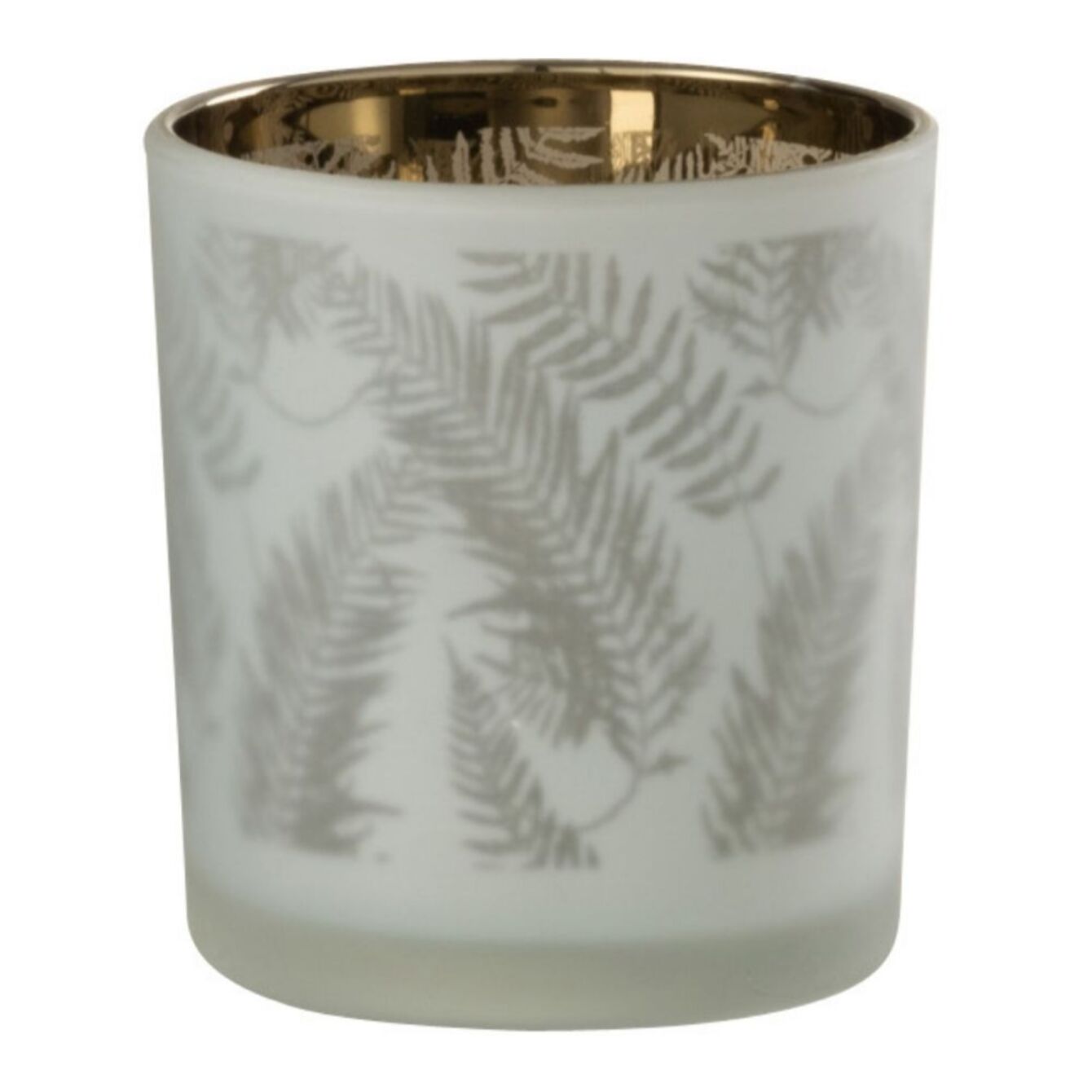J-Line photophore Feuille - verre - blanc/vert - large