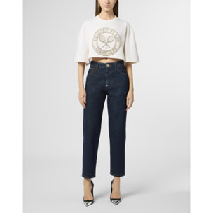 PHILIPP PLEIN Cropped T-Shirt Tennis Club