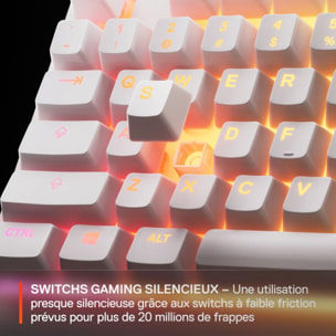 Clavier gamer STEELSERIES Apex 3 TKL Blanc