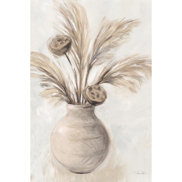 Tableau nature morte poterie seche  Toile imprimée