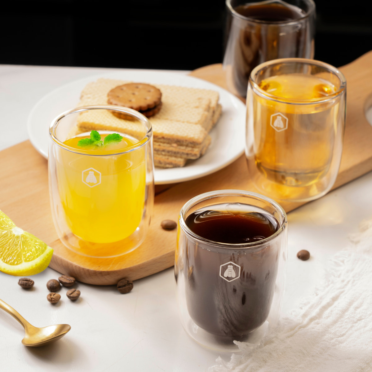 4 tasses à espresso double paroi - 100ml