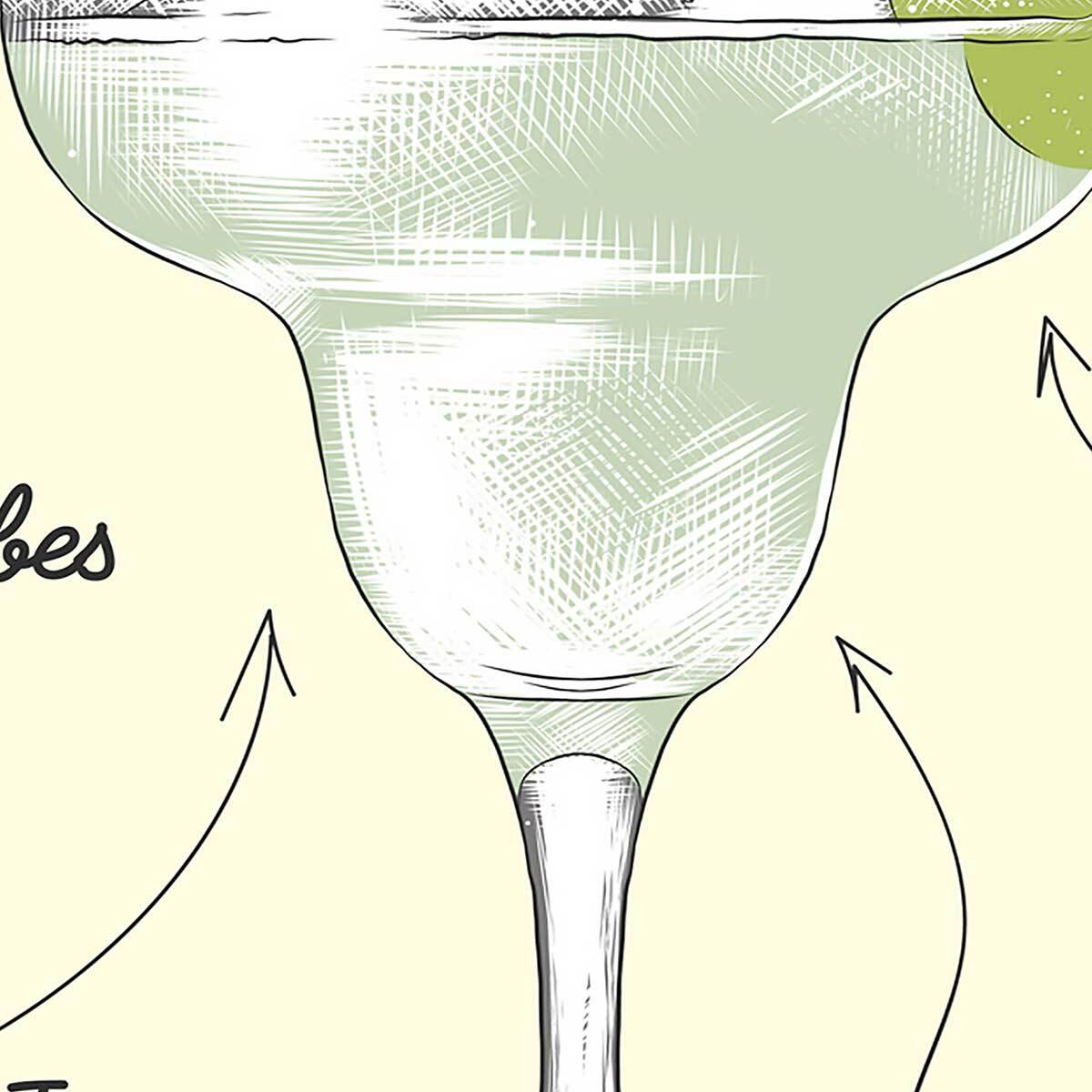 Affiche encadrée cocktail Margarita Affiche + cadre en métal - Noir