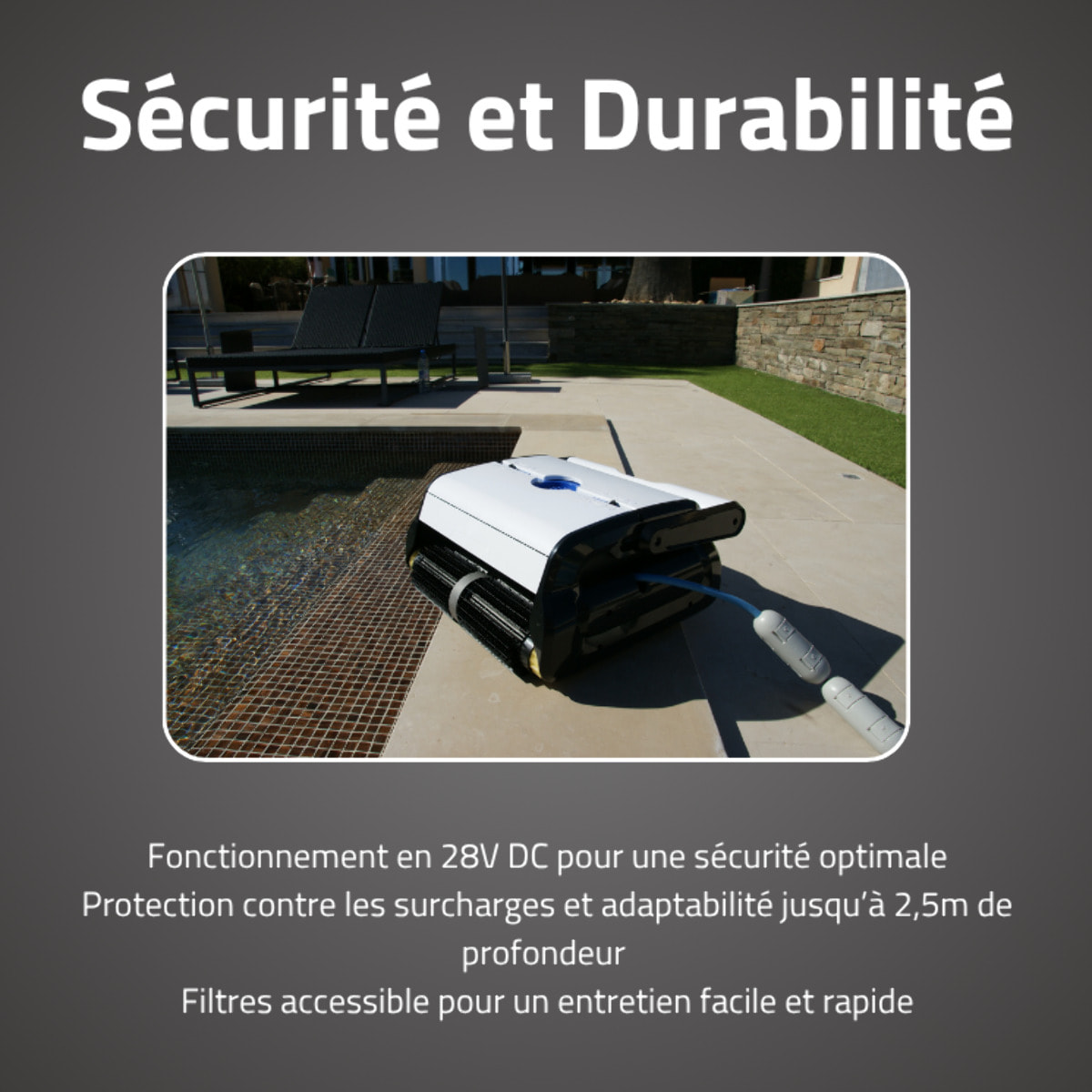 Bestway Robot piscine Clean Pool nettoyage fond et parois 32 m² max