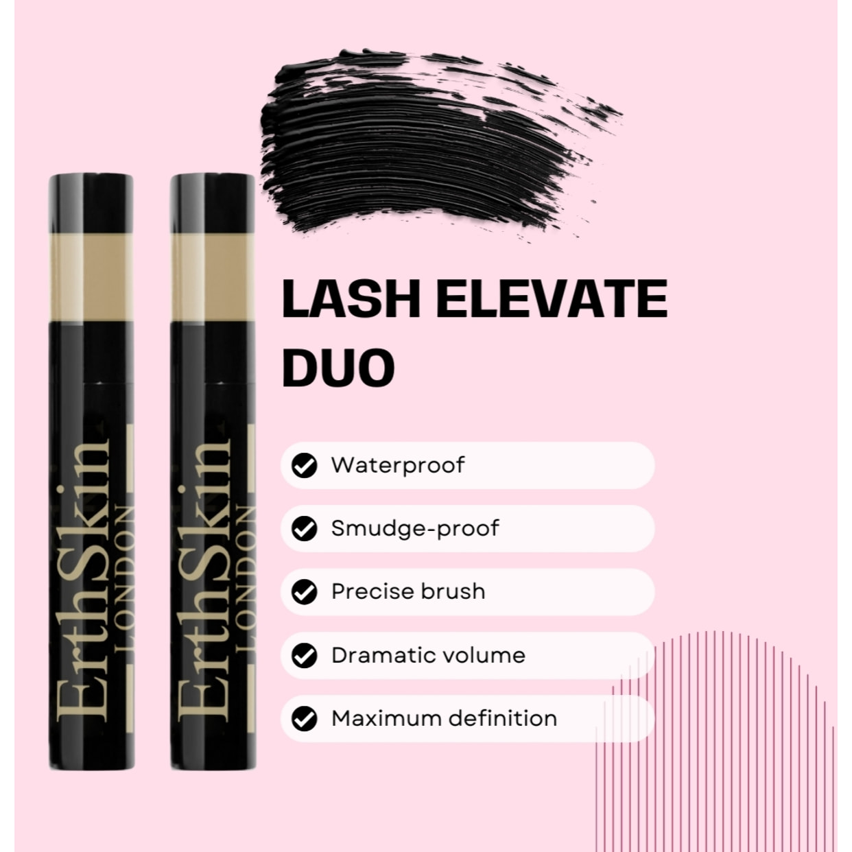 Máscara de pestañas resistente al agua 2X