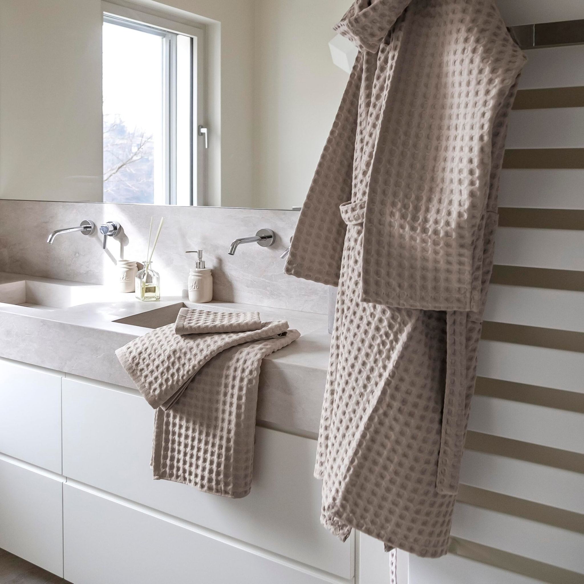 Telo doccia in cotone - BEIGE