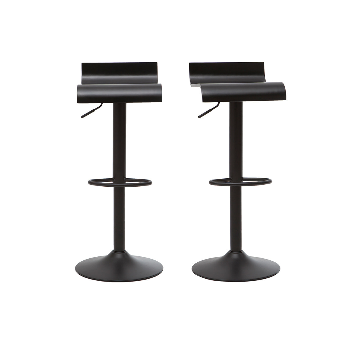 Tabourets de bar design noirs (lot de 2) SURF