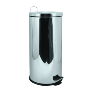 Poubelle à pédale de cuisine Inox Miroir 30L Inox MSV