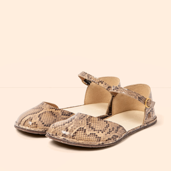 Sandalias N5683 SNAKE BEIG/ BARE SANDALS color Beig