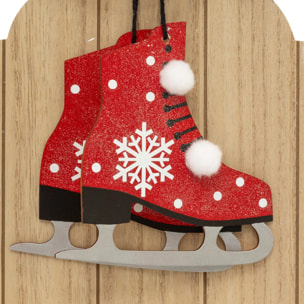 SUSP LUGE BOIS PATINS H50