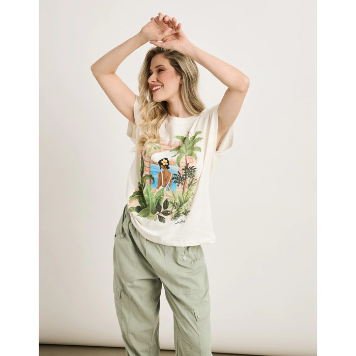 Camiseta Manga Corta Beige - Balmina