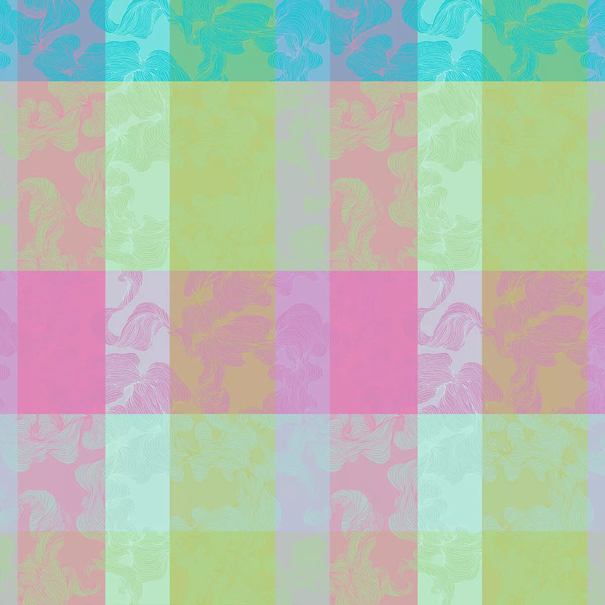 Nappe enduite jacquard Mille vertiges ara