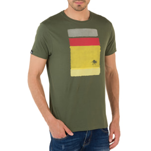 T-shirt in cotone 150 gr Hot Buttered Barrel Colore Verde militare