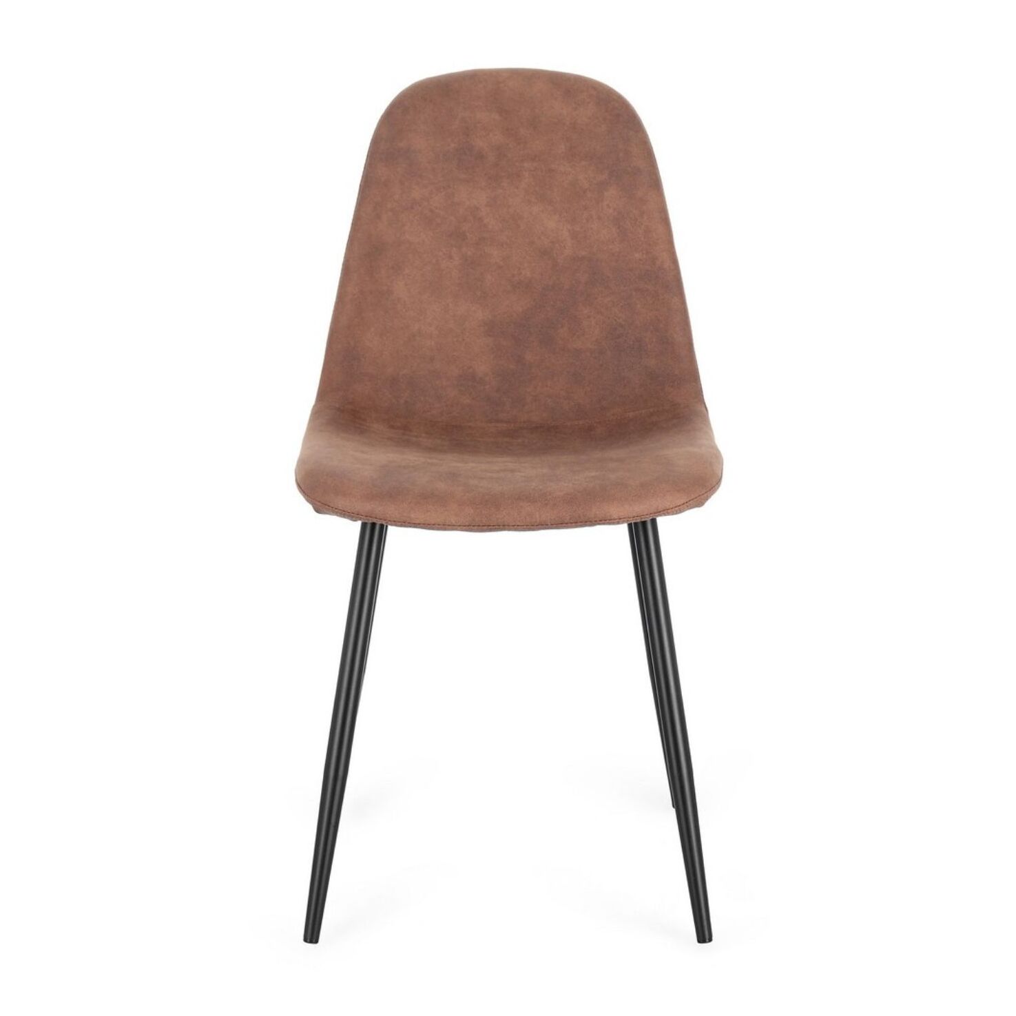 Set di sedie IRELIA in similpelle cognac e acciaio antracite