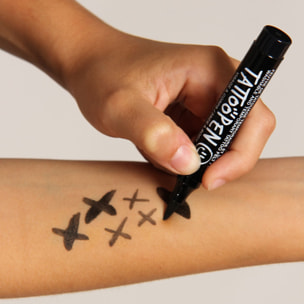 Tattoopen - Feutre de Tatouage Temporaire et Lavable Visage et Corps