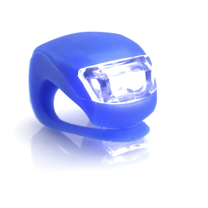 Torcia Myrto per barra di bicicletta, con 2 leds e 3 posizioni di illuminazione.