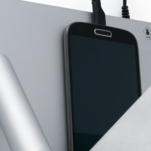 SUAU USB A Aplique gris con lector derecha