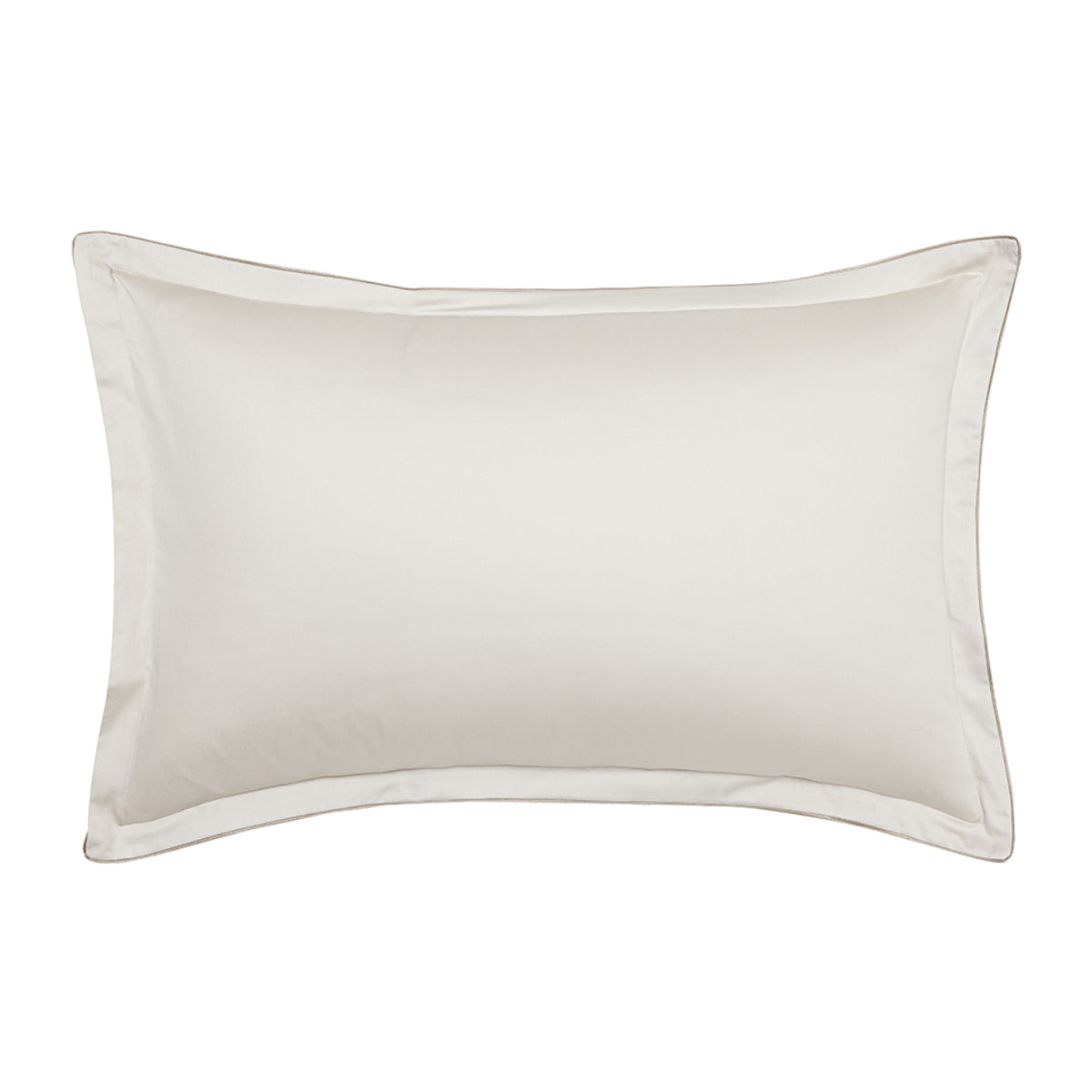 Taie d'oreiller imprimée en satin de coton bio, LANDE, Jaune Mordore