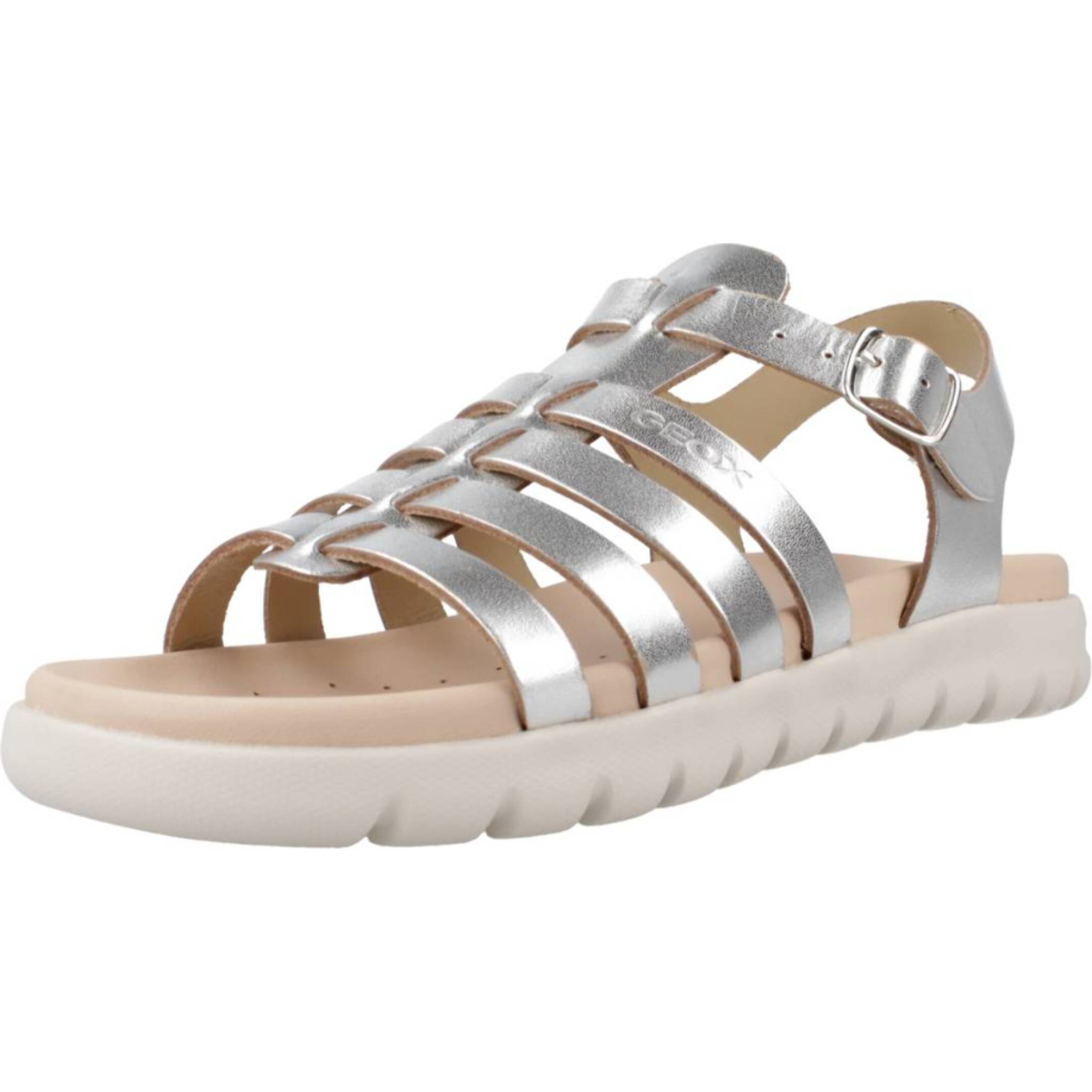Sandalias Niña de la marca GEOX  modelo J S. SOLEIMA G.B - METAL.LEA PLATA