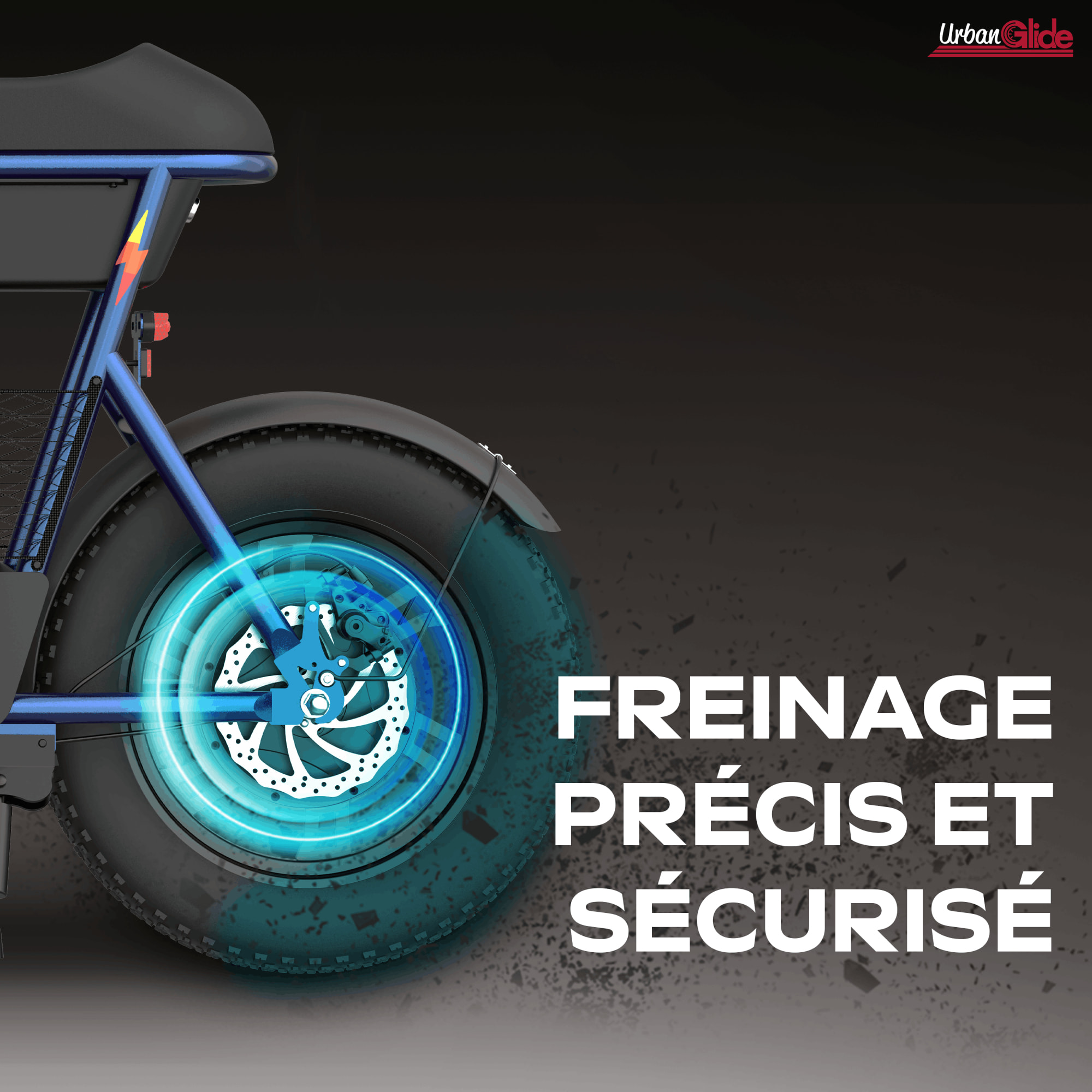 Draisienne Électrique UrbanGlide Thunder 160 – 30 km d'Autonomie, 25 km/h, 16'', Freinage à Disque