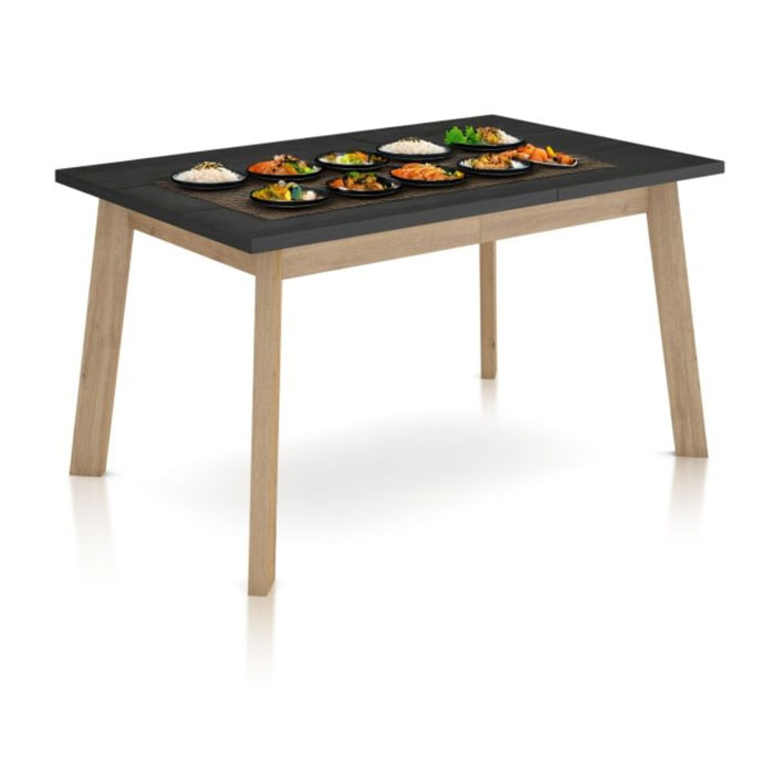 Mesa de comedor Naira 140 Negro Roble