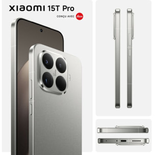 Smartphone XIAOMI 15T Pro conçu avec Leica 512Go Gris