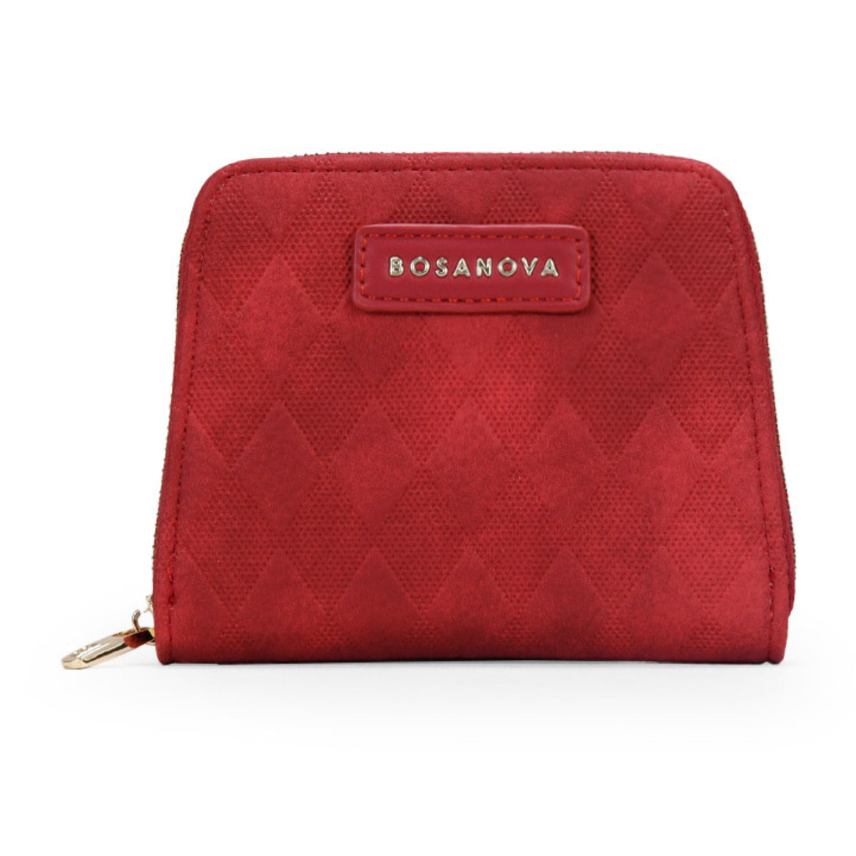 Monedero rojo con cremallera y logo