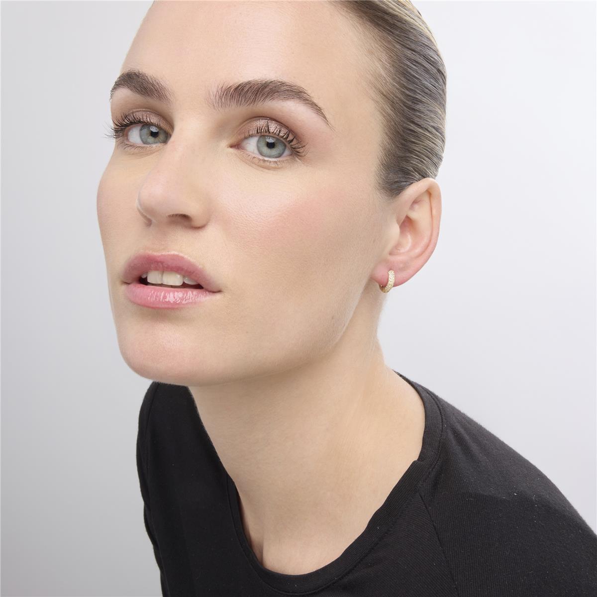 Pendientes acabado oro amarillo de 18k y Circonita Brillante