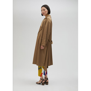 Trench lungo in satin