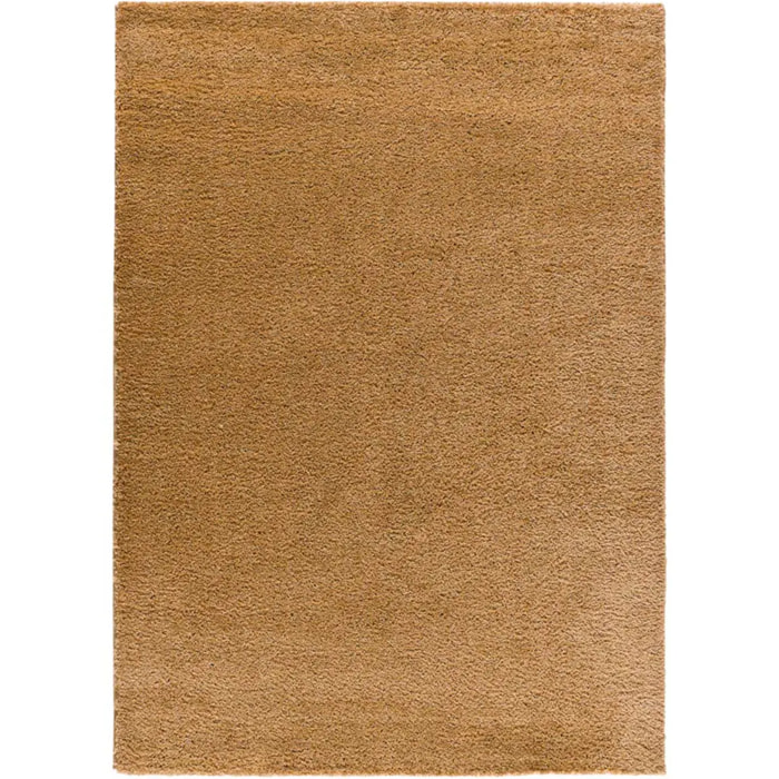 ATLAS Alfombra shaggy lisa en color camel, varias medidas disponibles