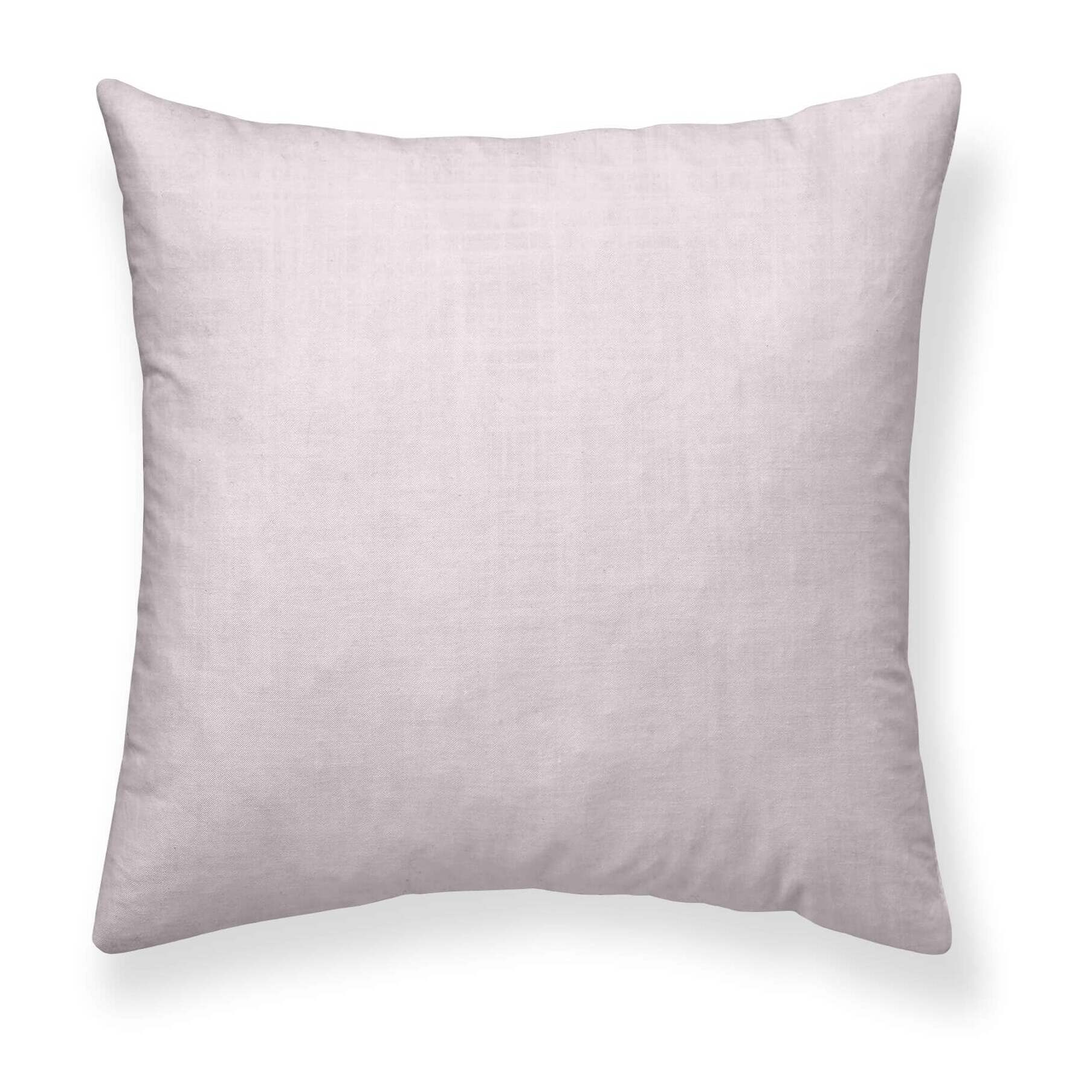 Housse de coussin 100% coton Rose 50x50 cm