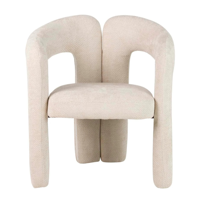 Silla Chenilla Beige Nova 66x61x76 Cm