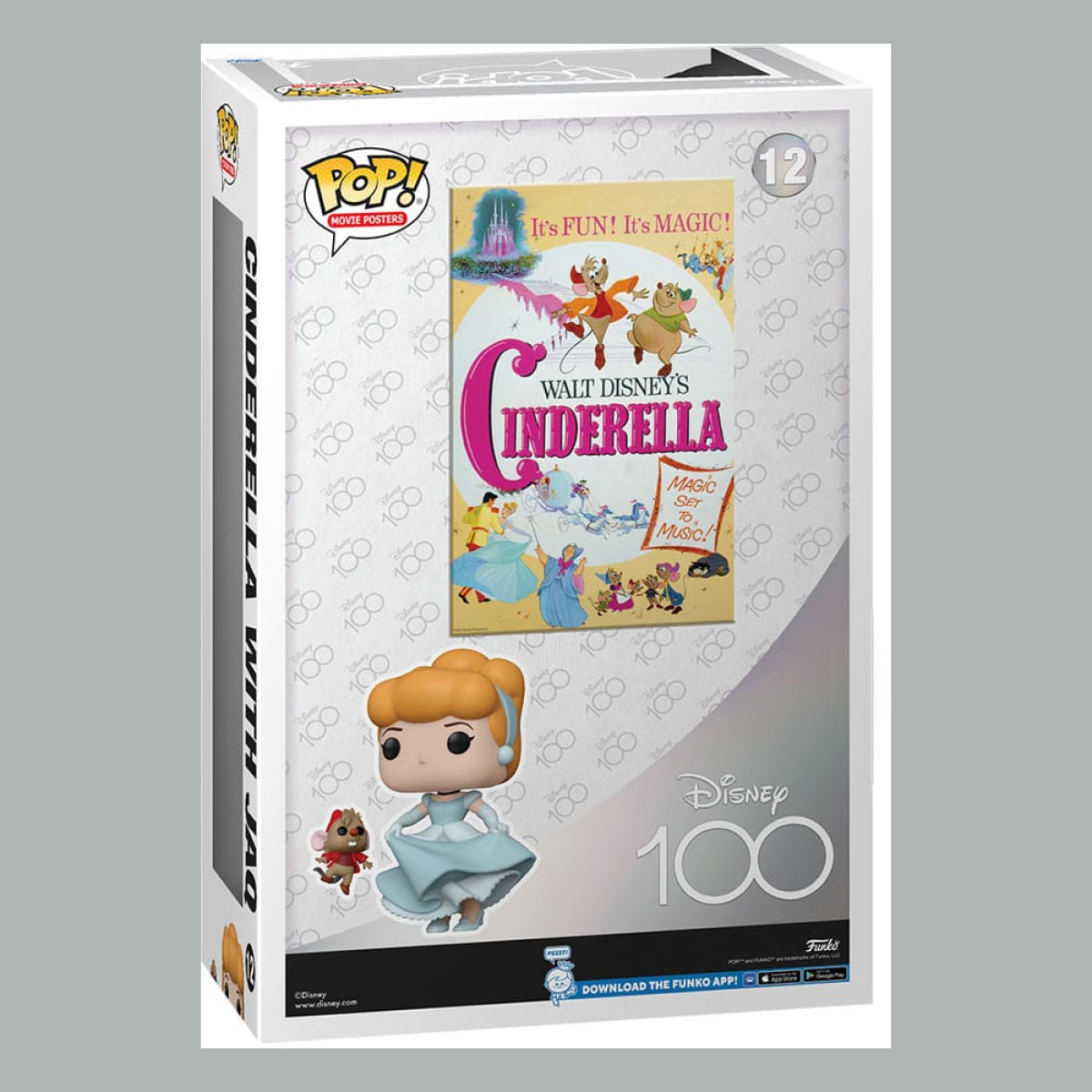 Disney's 100th Anniversary Pop! Movie Poster & Figura Cinderella 9 Cm Funko