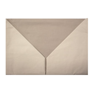 COMPLETO LENZUOLA LETTO UNA PIAZZA E MEZZA BICOLOR LATTE