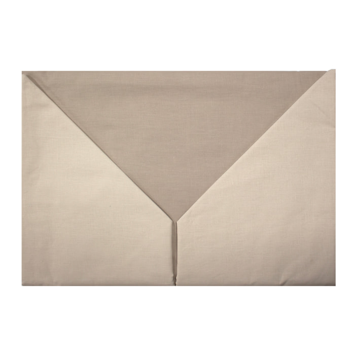 COMPLETO LENZUOLA LETTO UNA PIAZZA E MEZZA BICOLOR LATTE