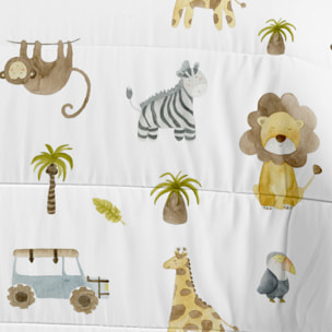 Cool Kids - Edredón Nórdico Estampado - Infantil - 100% Algodón - 200 gr/m² con Tacto Pluma - Serengeti