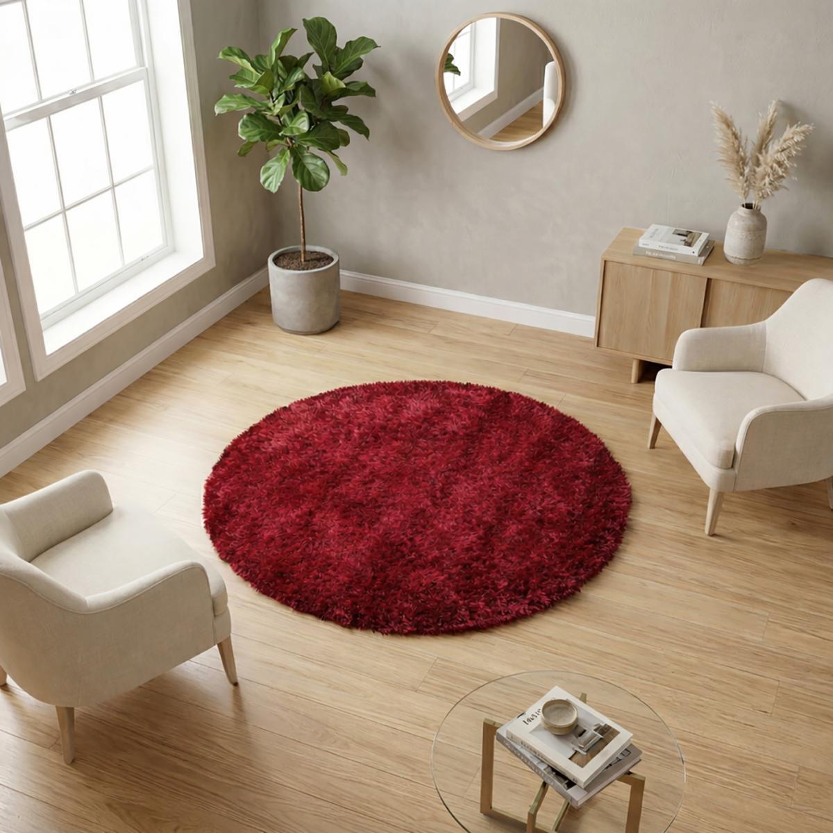 Tapis fait main Shaggy longues mèches Hago, 45 mm