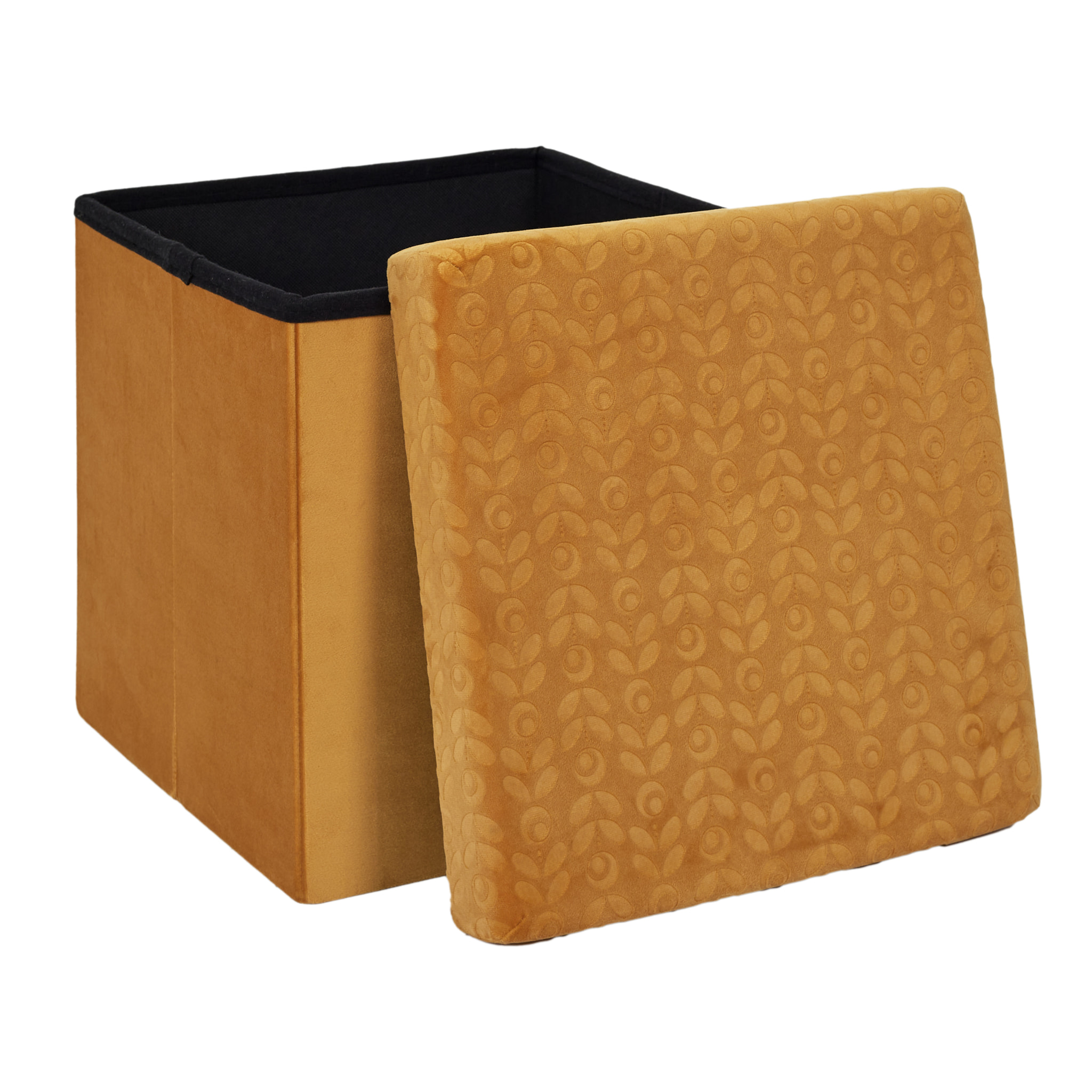 Coffre Pouf Pliable Retro Moutarde